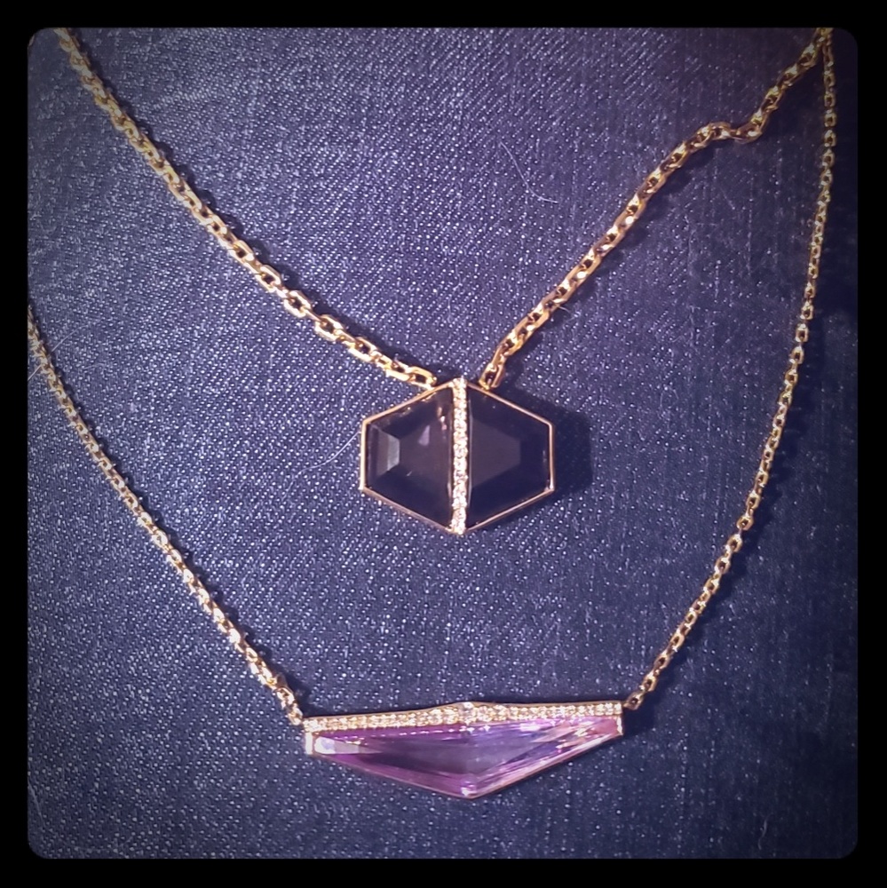 Henri Bendel Double Pendant Necklace
